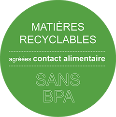 Matières recyclables agréées contact alimentaire